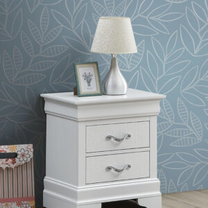Elegant Silver Champagne Mirrored Nightstand